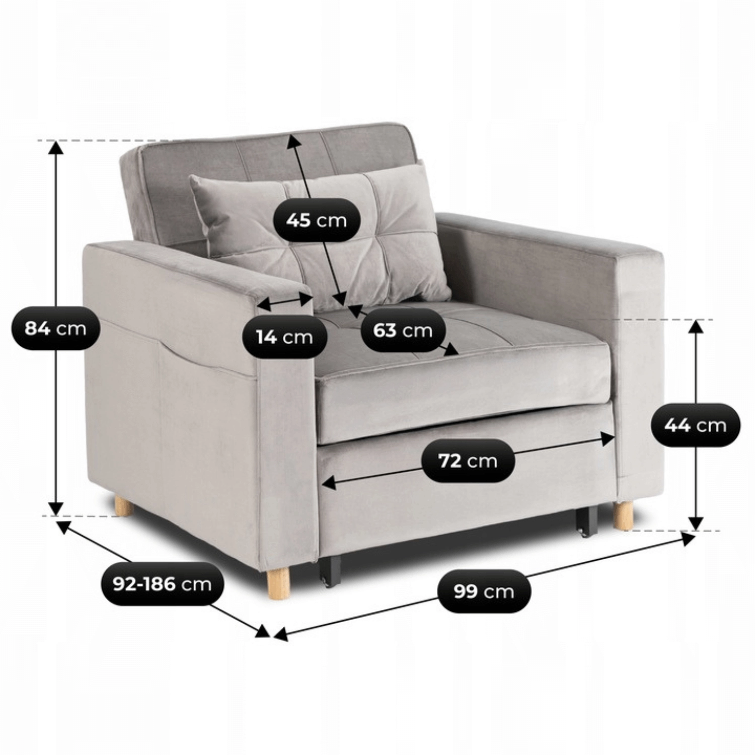 Fotel jednoosobowy rozkładany amerykanka czarna Solor fotel-solor-czarny_16