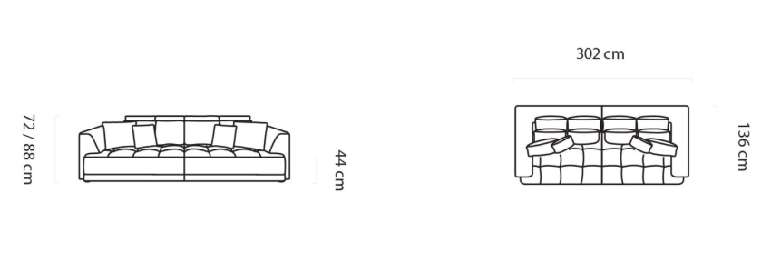 Narożnik modułowy z elektrycznym wysuwem siedziska na nóżkach Plaza Wersal Plaza_wymair