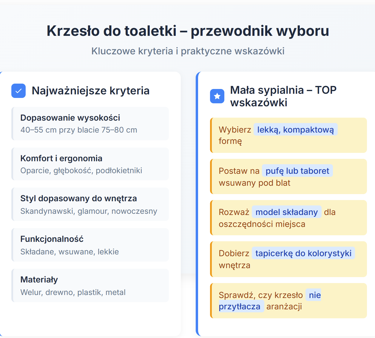 Krzesło do toaletki - przewodnik wyboru