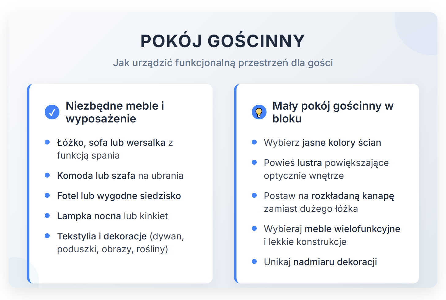 Pokój gościnny - jak urządzić funkcjonalną przestrzeń dla gości