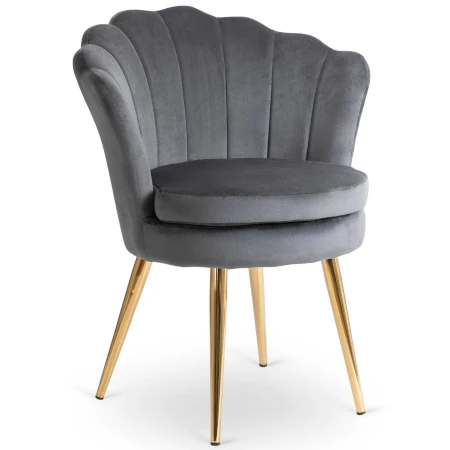 Krzesło welurowe do jadalni w stylu glamour Viola