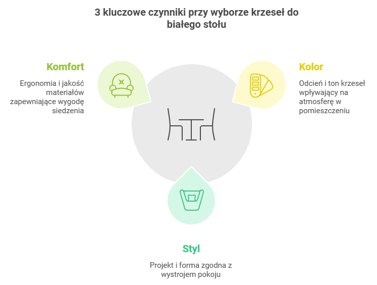 3 kluczowe czynniki przy wyborze krzeseł do białego stołu