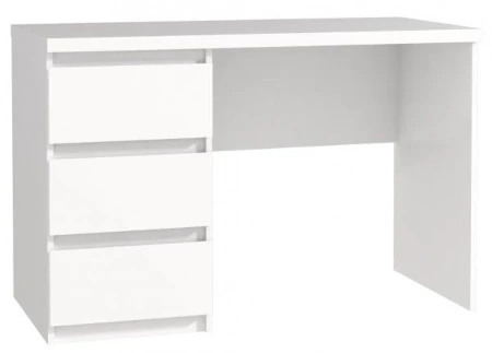 Białe biurko 110x50 cm z szufladami