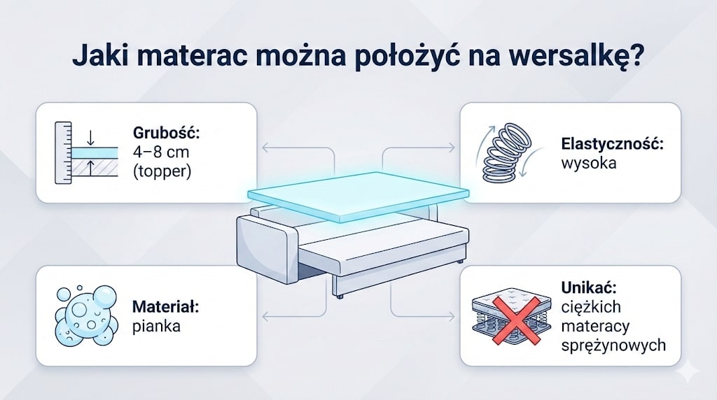 Jaki materac można położyć na wersalkę?