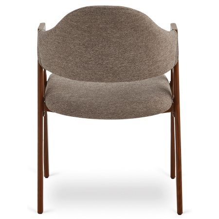 Krzesło tapicerowane do jadalni Ruiz beżowe/orzech