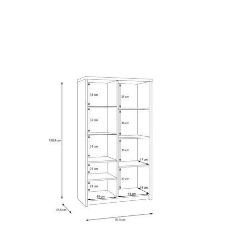Witryna wysoka podświetlana do salonu Eufemius