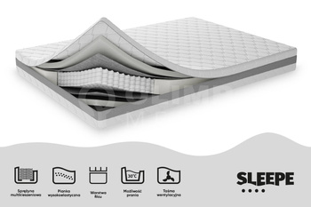 Materac sprężynowy MUSHI Harmonijny wypoczynek H3 140x200 cm