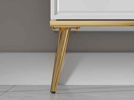 Witryna wysoka dwudrzwiowa na nóżkach do salonu Goldin 03