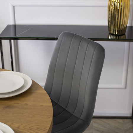 Krzesło do jadalni nowoczesne bez podłokietników szare Ibis