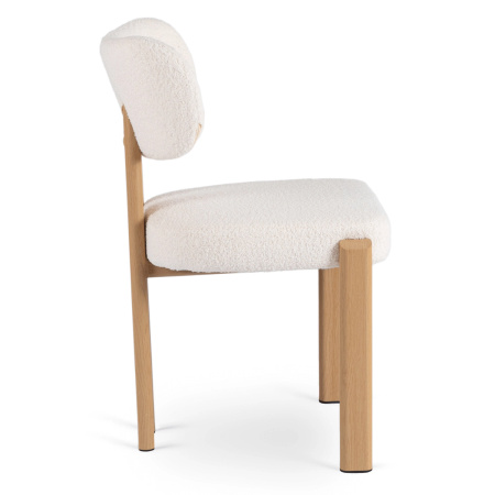 Krzesło tapicerowane do jadalni dąb/kremowe Grenada