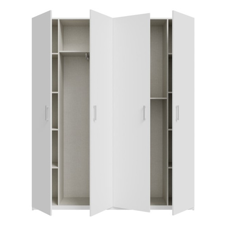 Szafa nowoczesna 180 cm czterodrzwiowa uchylna biała Home Nook Forte 