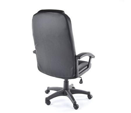 Fotel obrotowy biurowy czarny z podłokietnikami na kółkach 