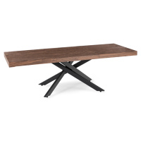 Stół rozkładany prostokątny 160-240 cm Hampton czarny/orzech