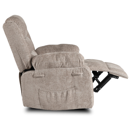 Fotel rozkładany beżowy z podnóżkiem Arturo