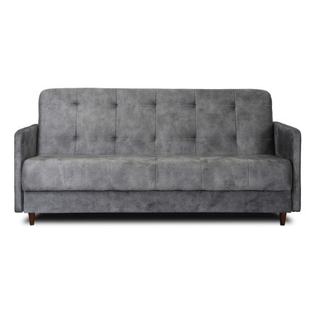 Sofa szara z funkcją spania na nóżkach do salonu Tivoli 