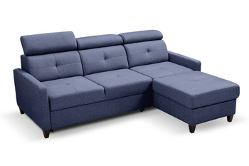 Narożnik rozkładany z funkcją spania szary Leo MP Meble