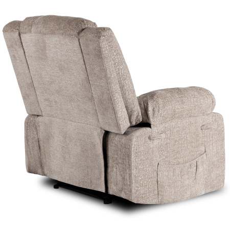 Fotel rozkładany beżowy z podnóżkiem Arturo