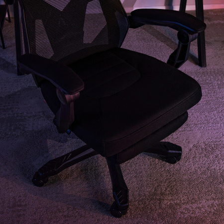 Fotel komputerowy gamingowy dla gracza nowoczesny czarny