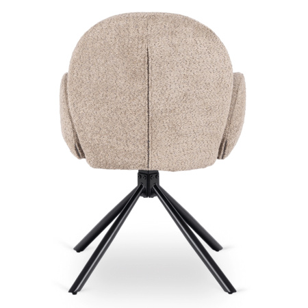 Krzesło obrotowe beżowe tapicerowane do jadalni Musso
