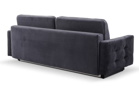 Sofa trzyosobowa na nóżkach z funkcją spania szara Vegas