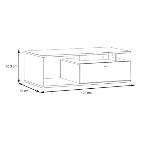 Stolik kawowy nowoczesny prostokątny do salonu Como Forte