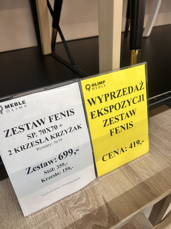 Zestaw stół i dwa krzesła do kuchni Fenis 