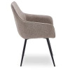 Krzesło nowoczesne kubełkowe tapicerowane do jadalni beżowe Palma