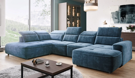 Narożnik nowoczesny  na nóżkach z funkcja spania Solano Wersal