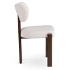 Krzesło tapicerowane do jadalni orzech/kremowe Grenada