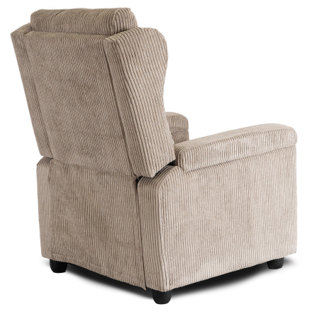 Fotel wypoczynkowy rozkładany z podnóżkiem beżowy 