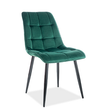 Krzesło tapicerowane zielone do jadalni Chic Velvet