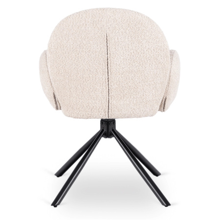 Krzesło obrotowe beżowe tapicerowane  do jadalni Musso