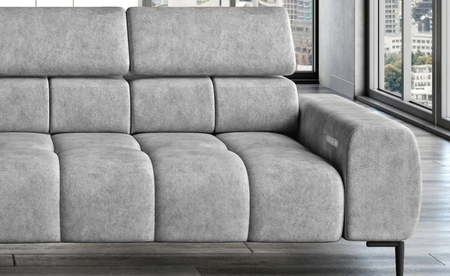 Narożnik modułowy z elektrycznym wysuwem siedziska na nóżkach Plaza Wersal