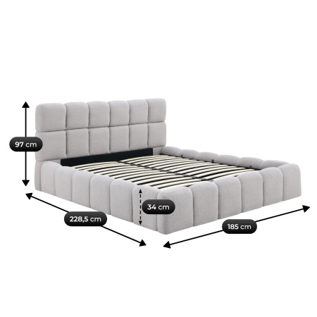 Łóżko tapicerowane nowoczesne z podnoszonym stelażem 160x200 Murcja