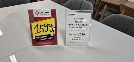 Zestaw mebli do jadalni stół rozkładany i 6 krzeseł