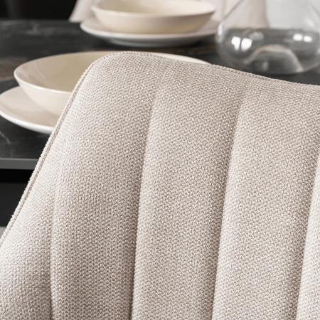 Krzesło kremowe obrotowe nowoczesne tapicerowane Mumbai