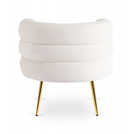 Fotel wypoczynkowy kremowy na nóżkach Preston