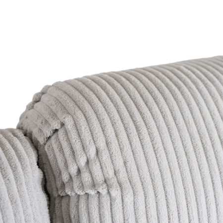 Fotel rozkładany szary sztruksowy z podnóżkiem Arturo