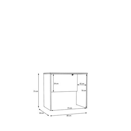 Biurko komputerowe małe proste białe 80 cm 