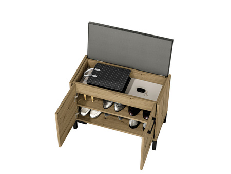 Szafka na buty z siedziskiem i schowkiem Nevio 04