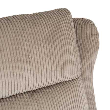 Fotel wypoczynkowy rozkładany z podnóżkiem beżowy 