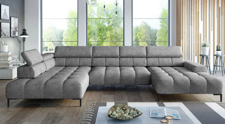 Narożnik z elektrycznym wysuwem siedziska na nóżkach Plaza XL Wersal