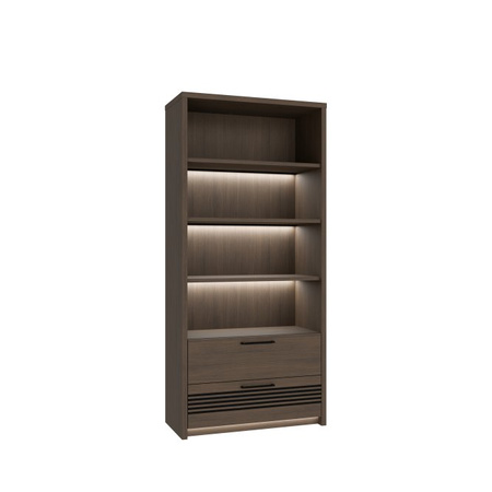Regał wysoki podświetlany z szufladami do salon Eufemius Forte