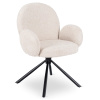 Krzesło obrotowe beżowe tapicerowane  do jadalni Musso
