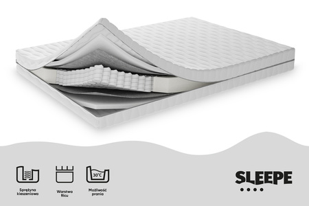 Materac sprężynowy POPU Wygoda i dopasowanie H3 180x200 cm