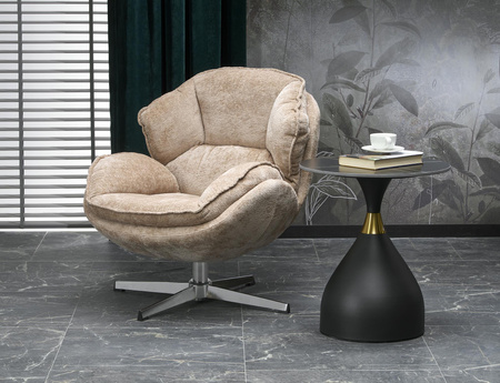 Fotel jednoosobowy obrotowy Guido beżowy