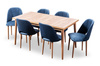 Zestaw stół prostokątny rozkładany Bergen z 6 krzesłami Gusto II 