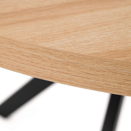 Stół rozkładany okrągły 100-250 cm dąb naturalny do jadalni AL