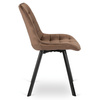 Krzesło brązowe welurowe nowoczesne do jadalni Rick 
