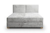 Łóżko z tapicerowanym zagłówkiem wbudowanym materacem 160x200 cm do sypialni Nube